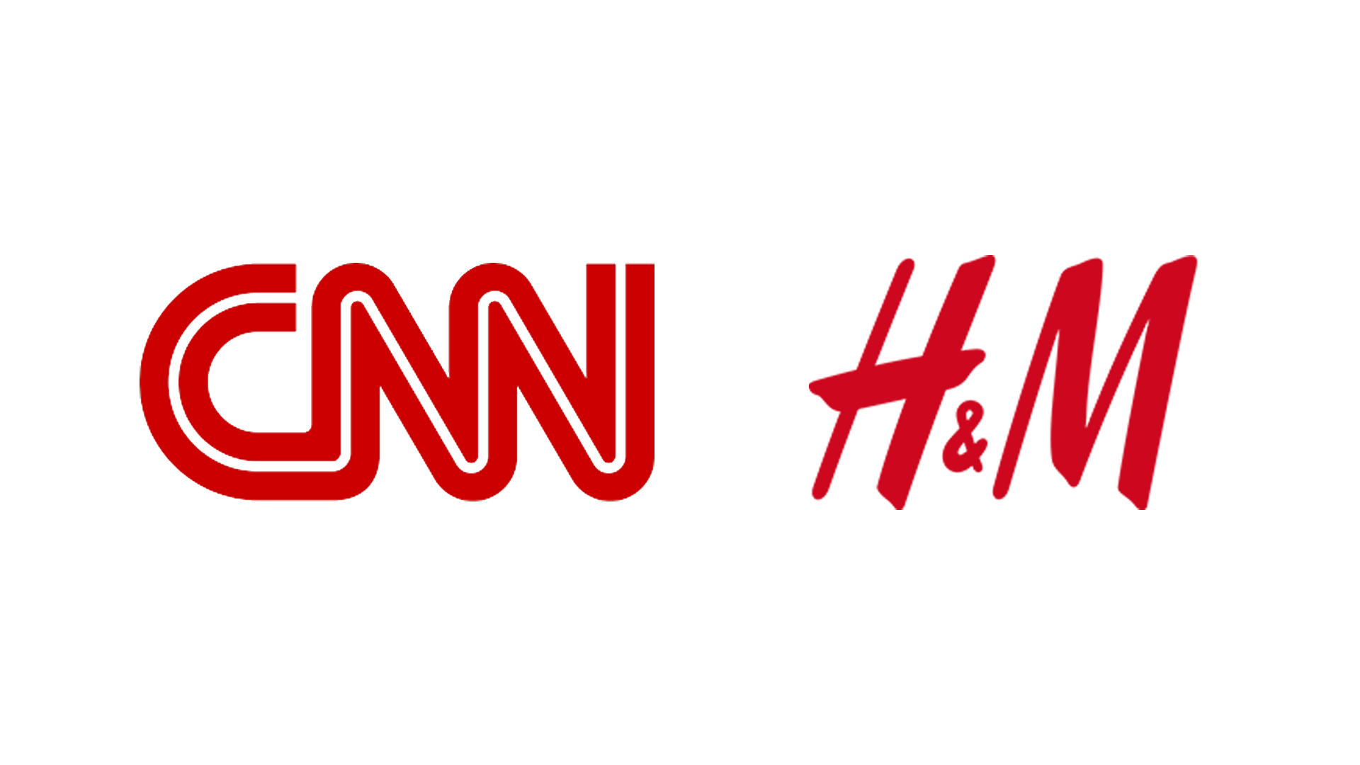 The logos of CNN and H&M 
